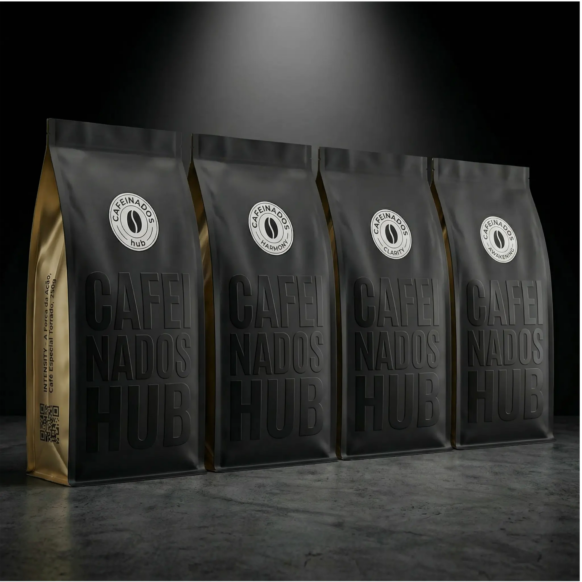 Kit Degustação Cafeinados Hub — 4 cafés especiais premium